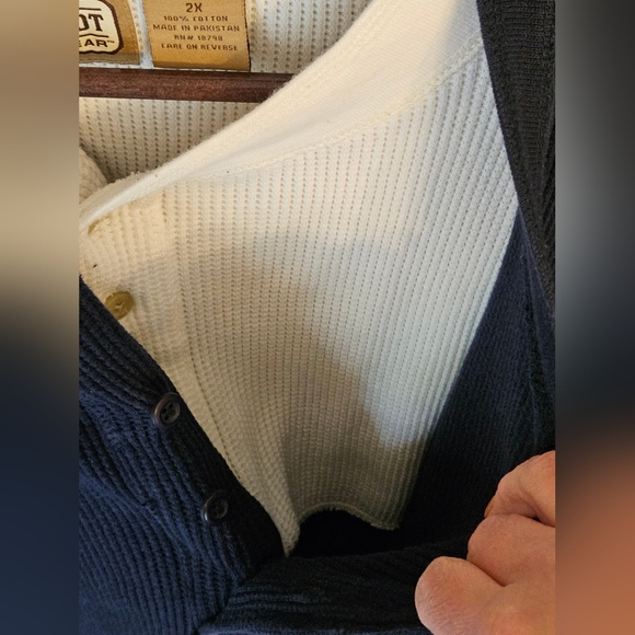 💵3/$20 C.E. Schmidt Waffle Knit Workwear Long Sleeve Shirt XXL - Picture 4 of 15